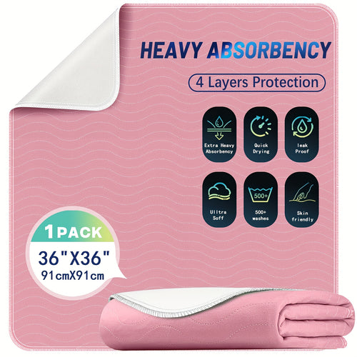 Washable Reusable Underpads 36x36 Inch Extra Heavy Absorbency Waterproof Bed Pads for Adults Kids and Elderly Quick Drying Leak-Proof Mattress Protector Pee Pads for Dogs and Puppies Couch Sofa Floor Protection