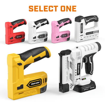 Bielmeier 20V/4V Cordless 2-in-1 Stapler/Brad Nailer, Brad Nailer Without Compressor And Cord, Lightweight Design, with Battery&Charger, 1600pcs Nails And Staples, for Carpentry And Home Improvement & Perfect Gifts