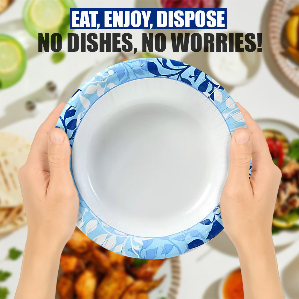 154/220 - Premium Paper Plates, 10 Inch Microwave-Safe, Cut Resistant, Soak-Proof, Sturdy Disposable Plates For Everyday Breakfast, Lunch, & Dinner Meals, Kitchen Decor, Kitchen Accessories, Wedding, Camping, Independence Day, Daily, Household ItemsUltra,