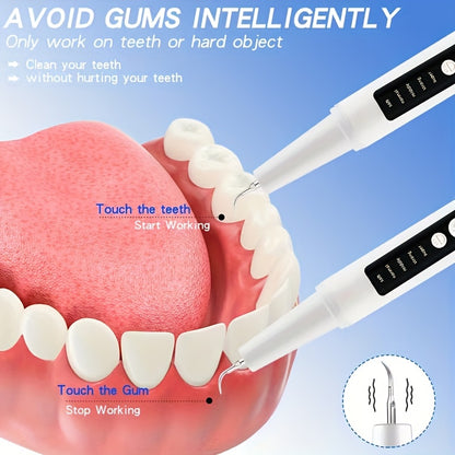 Electric Tooth Cleaner with 5 Cleaning Modes, 2 Replacement Heads & LED Light – Perfect Holiday Gift, Water Flosser Teeth Cleaner, Water Pick Replacement Tip, Mini Travel Water Flosser, Portable Water Flosser, Flosser Water Electric, Electric Toothbrush,
