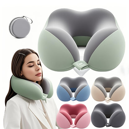 Comfortable Neck Pillow Designed for Ergonomics, Featuring a Storage Bag. Ideal for Travel, Napping, And Office Use, It Offers Slow Rebound Support And Has a Machine Washable Cover