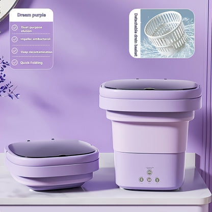 Portable Mini Washing Machine 3 Cleaning Modes | Compact Travel Washer for Underwear Delicates | Space-Saving Laundry Solution for Apartments, RVs, Camping & Dorms