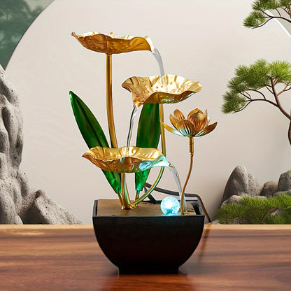 Small Indoor Fountain Automatic Humidifier Desktop Decor for Living Room and Bedroom Relaxation Craft