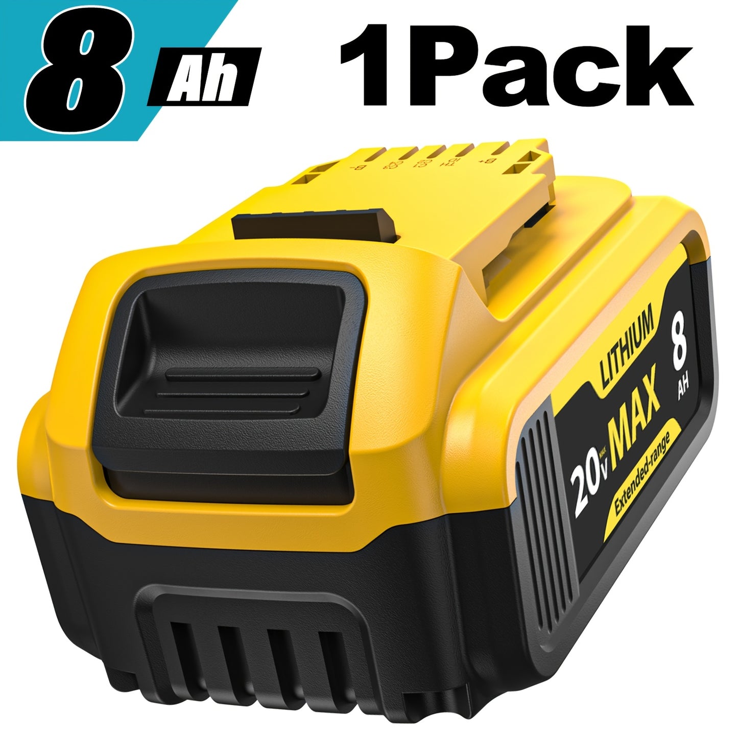 Dewalt 20V Max 8Ah Replacement Battery 3-LED Power Meter