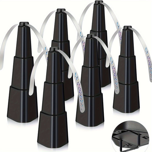 Fly Fans for Tables 6 Pack Fly Repellent Fan Holographic Blade Keep Flies Away from Food for Outdoor BBQ Picnic Party Home Dining Table Portable Battery Operated Soft Blade Safe Indoor Outdoor