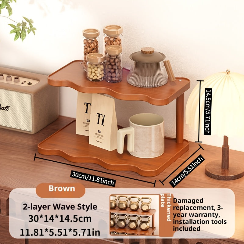 3-Tier Space-Saving Ladder Cup Holder Storage Rack - Multi-Purpose Countertop Organizer for Coffee Mugs, Teacups, Water Glasses | Kitchen Counter, Dining Table, Entryway Shelf & Dessert Display Rack