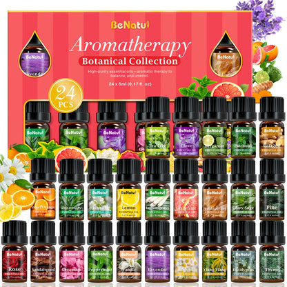 12/18/24pcs Essential Oil Set: Woody, Date Night, Coffee, Garden Fragrance Oil | Sandalwood, Cedarwood, Leather, Peppermint, Lavender, Coffee, Chocolate, Baking, Romantic Date | for Candles, Humidifier, Diffusers, Christmas/ Valentine's Day Gifts
