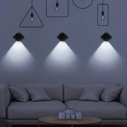 Magnetic LED Motion Sensor Wall Light USB Rechargeable – Wireless Night Light for Hallway, Stairs, Bedroom & Kitchen in White or Warm Light (1, 2 or 4 Pack)