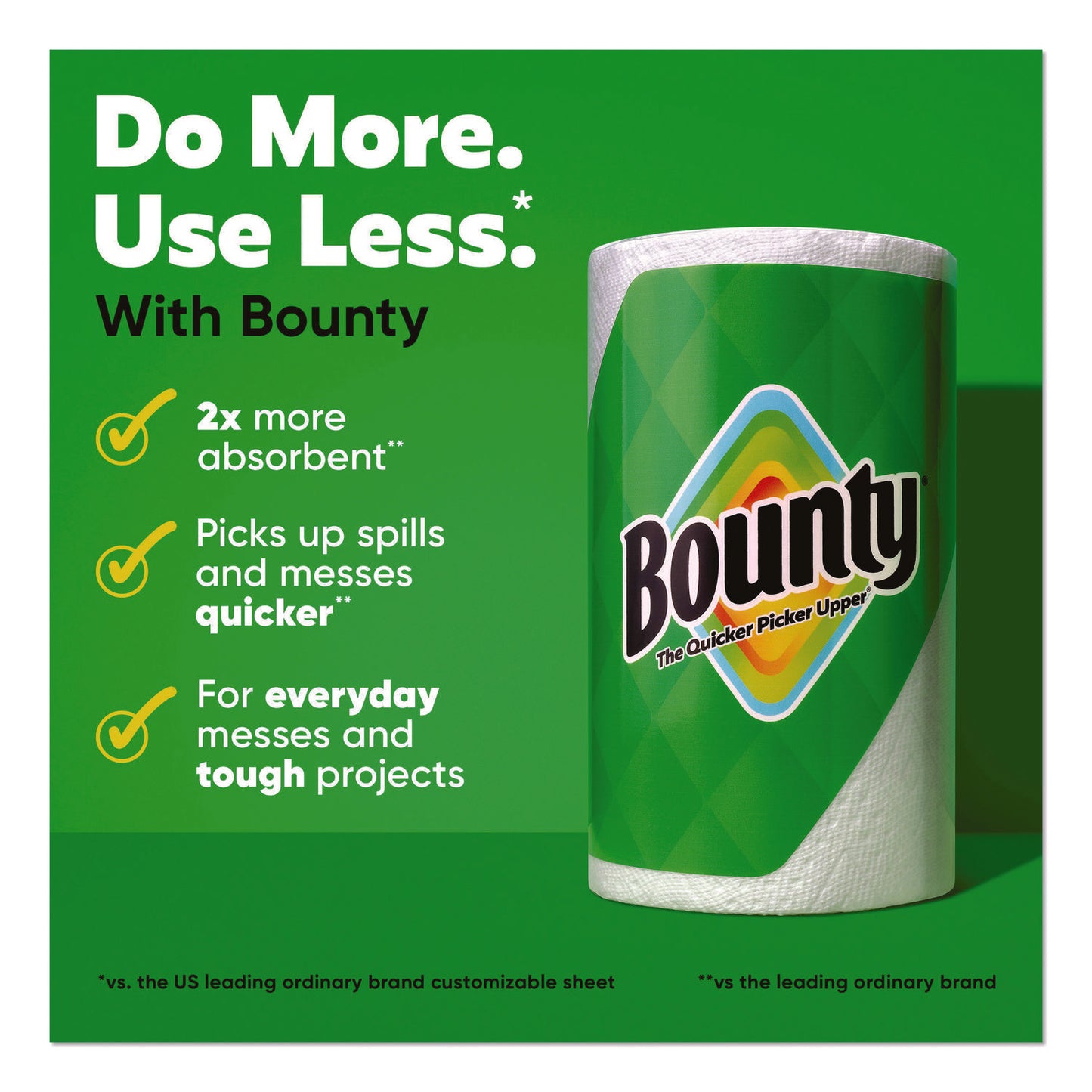 Pack of 8 Bounty Select-a-Size Kitchen Paper Towel Rolls, 2-Ply, 5.9 x 11, Double Roll Size, White, 103 Sheets per Roll