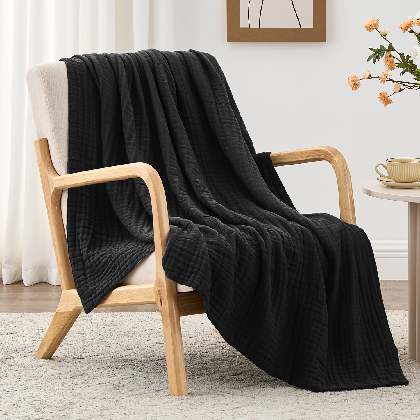 New Year 6 Layer 100% Muslin Blanket, Muslin Blanket For Couch Bed, Gauze Blanket For Adult, Lightweight And Breathable Blanket All Season
