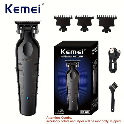 [USB Hair Clipper] KM-2299 Electric Clipper Electric Clipper USB Oil Head Carving Push Clipper Hair Salon Hair Clipper