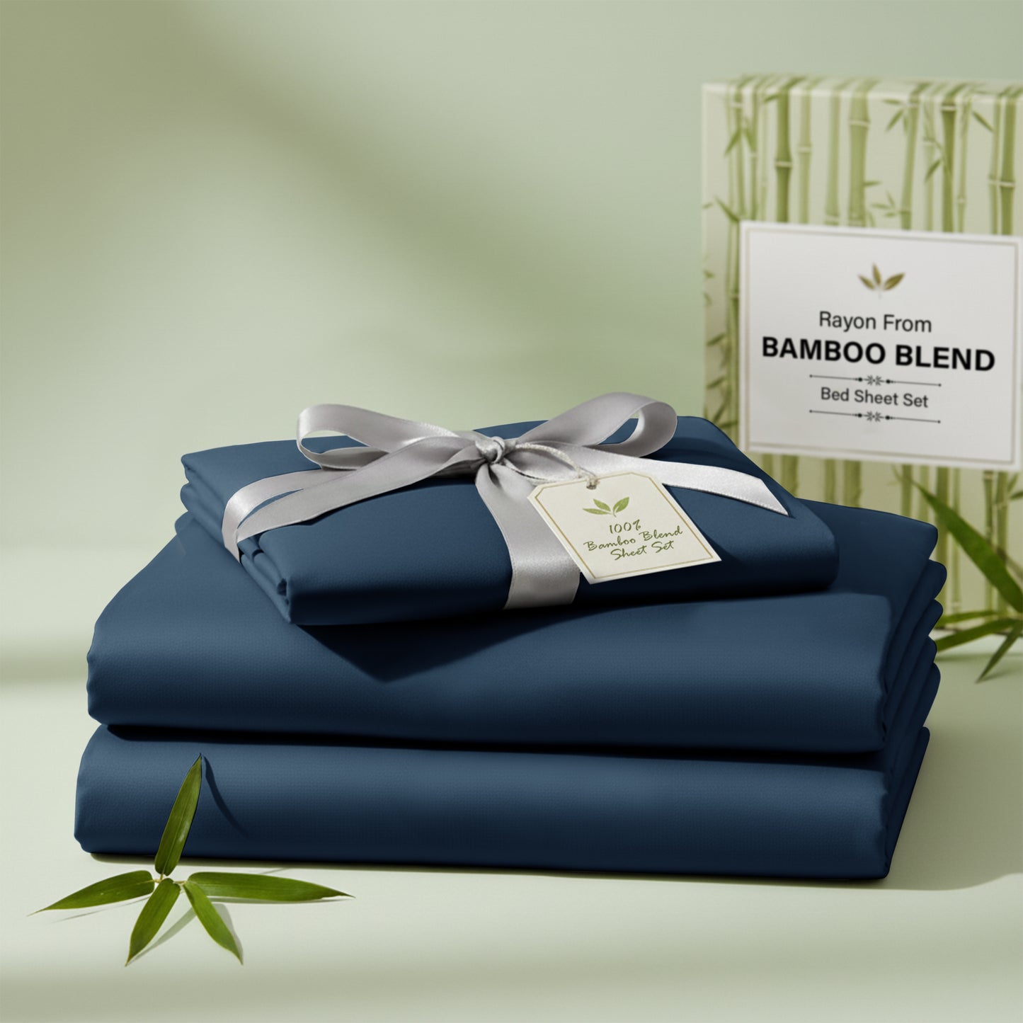 Lux Decor 3/4 Pieces Bamboo Blend Sheet - Polyester & Bamboo Viscose Cooling Bed Sheets, Skin Friendly & Machine Washable Bed sheets Set - Up to 16 Inches Deep Pocket Included 1 Flat 1 Fitted 2 Pillowcases Hotel & Bedroom Accessories
