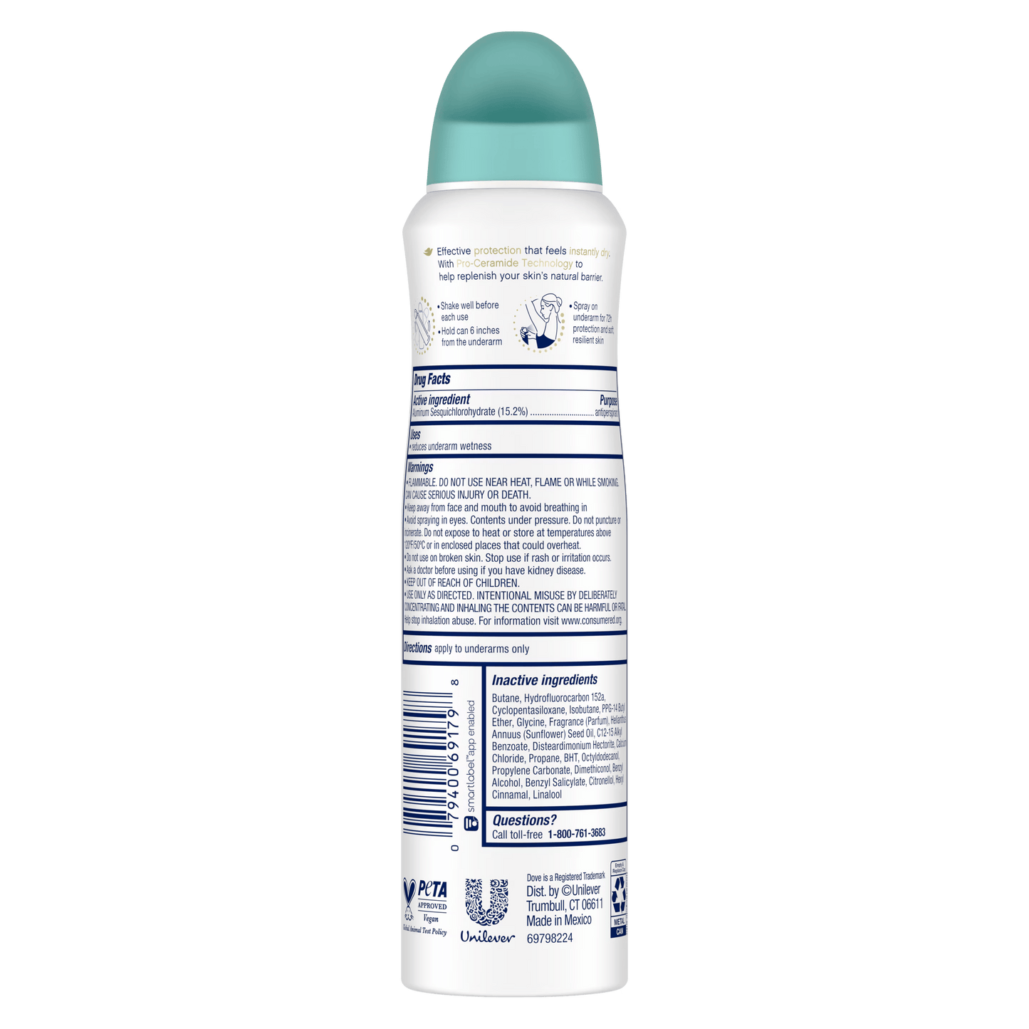 Deodorant Spray for Women 2 Pack – Dove Go Fresh Pear & Aloe Vera 150ml, 48H Fresh Protection, 0% Alcohol, Moisturizing Care, No White Marks, Quick-Dry Aerosol, Long-Lasting Fruity Scent, Daily Use Gym Travel