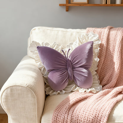Bow Pillow Throw Pillows Butterfly Shaped Decorative Cute Pillows for Bed Sofa Cute Home Decor