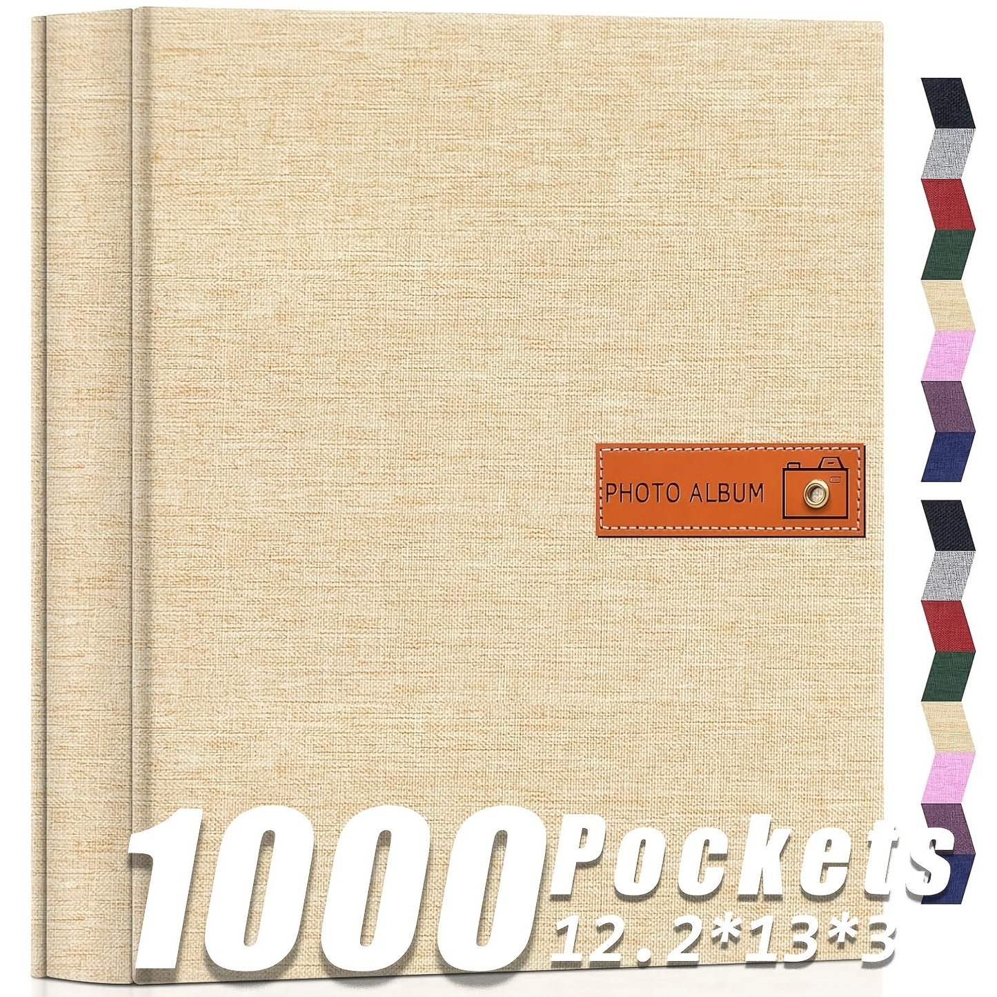 Photo Album 4x6 200 & 1000 Pockets with Label – Linen Hardcover Memory Book for Wedding, Baby, Travel, Anniversary, Birthday & Graduation Gifts