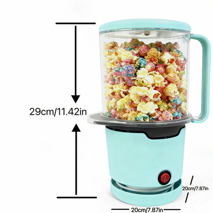 [Perfect for Gifting] Oil-Free Popcorn Maker, 2-Min Quick Popping, 95% Pop Rate with Built-In Serving Bowl Stackable Storage And Hidden Cord Design for Family And Personal Use And Perfect for Gifting