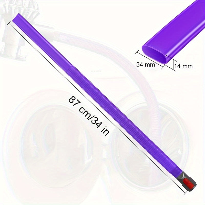 [Vacuum Hose Attachment for Dyson] Dryer Vent Cleaner Kit Vacuum Hose Attachment for Dyson V15 V12 V11 V10 V8 V7 V6 Vacuum Cleaners, Lint Remover, Dryer Lint Vacuum Attachment, Purple