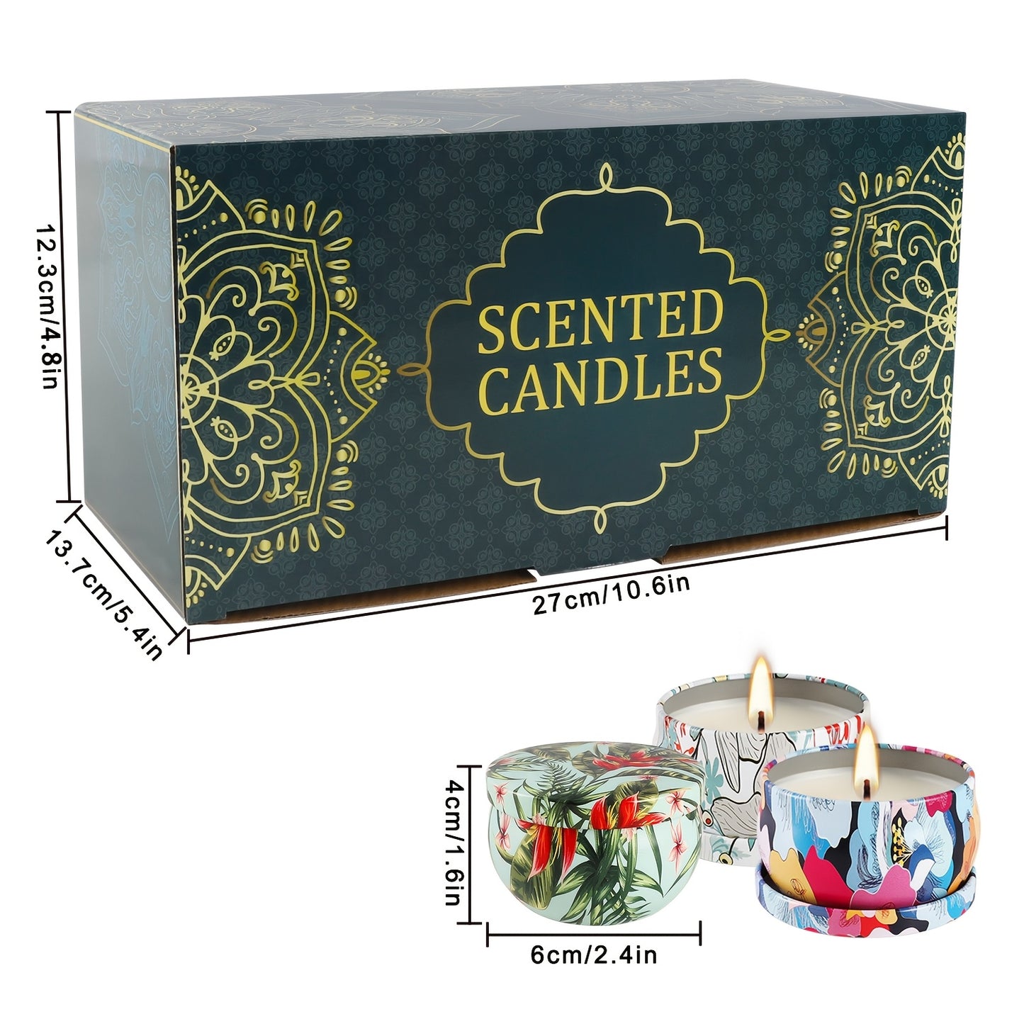 Set of 24 Scented Candles - 2.5 Oz Candle Gift Sets - Made from Soy Wax with Essential Oils - Perfect Gifts for Mothers, Friends, And Colleagues