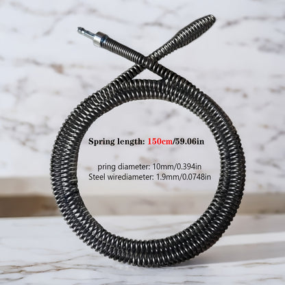 1pc Of 59.06 Inch Flexible Pipe Unclogger - Multifunctional Sink And Toilet Unclogger, Hair And Waste Removal Expert, Bathroom And Kitchen Drain Cleaner, Pipe Snake Accessory - Easy to Use, Durable, Space Saving Design