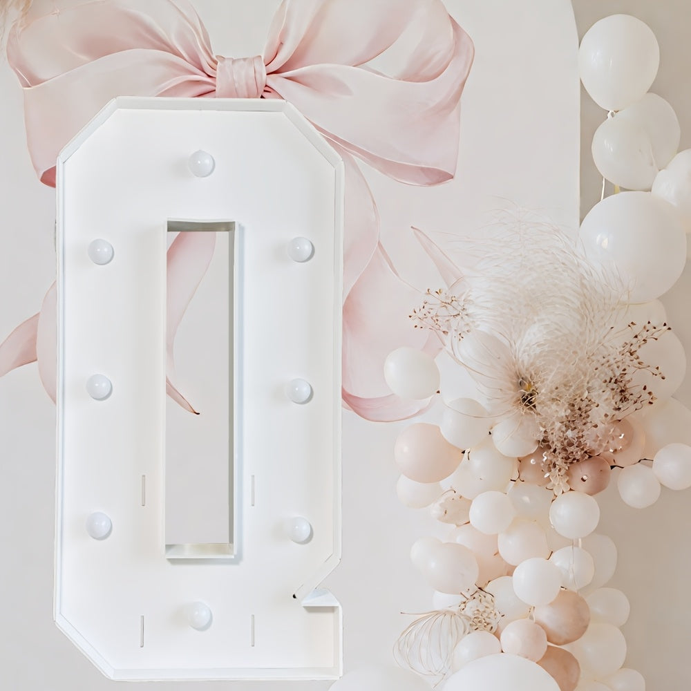 Cool White - 3ft Tall Marquee Letters Frame Cool Lighted Letters - /LOVE/HBD DIY Displays for Weddings, Proposals & Celebrations Wall Pediments KT Board