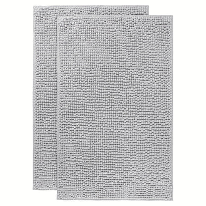 Chenille Bathroom Rug Extra Soft Absorbent Bath Mats for Bathroom Floor, Water Absorbent, Machine Washable
