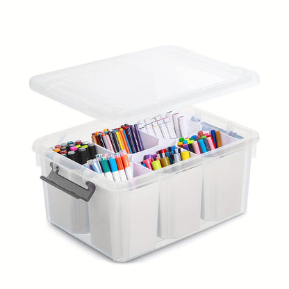 1pc Office Desk Tidy Storage Box, Desktop Stationery Organizer with Lid, Jewelry Cosmetics Sundries Finishing Box for Dresser, School Office Desk Storage Box, Back to School Supplies