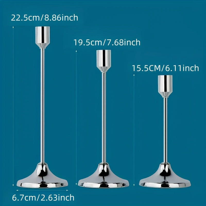 30-Pack Metal Cone Candle Holders - Classic Elegant Tabletop Decor for Christmas, Halloween, Weddings, Parties, Home & Hotel - Battery-Free, No Candles Included, Event Decoration, Sleek Polished Finish, Polished Metal Finish