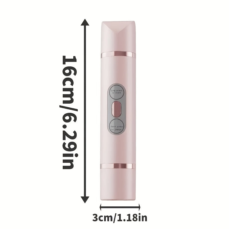 Electric Shaver for Women 2-in-1 USB Rechargeable - Wet & Dry Hair Removal for Bikini, Face, Legs, Underarms & Eyebrows, Portable Cordless Lady Shaver with Stainless Steel Blade, Pink