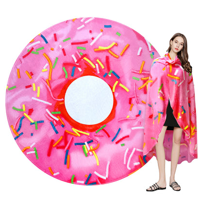 3 Styles Cozy And Stylish Flannel Throw Blanket with Realistic Food Print - Fun Burrito, Pizza, Donuts Design, Digital Print Foodie Throw, All-Season Lightweight Throw Blanket for Couch, Sofa, Office, Bed, Camping, And Travel