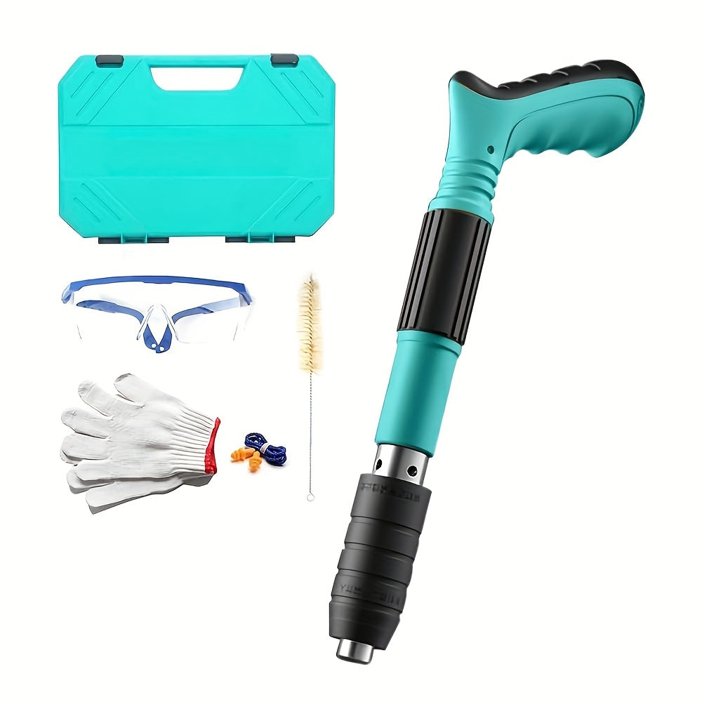 Manual Mini Nail Gun - 5-Speed Adjustable Concrete Nail Gun for Brick/Concrete Walls | Compact Pistola Para Concreto & Carpentry Tools | Lightweight Portable Nailer for DIY Decoration & Construction, July 4th Gifts