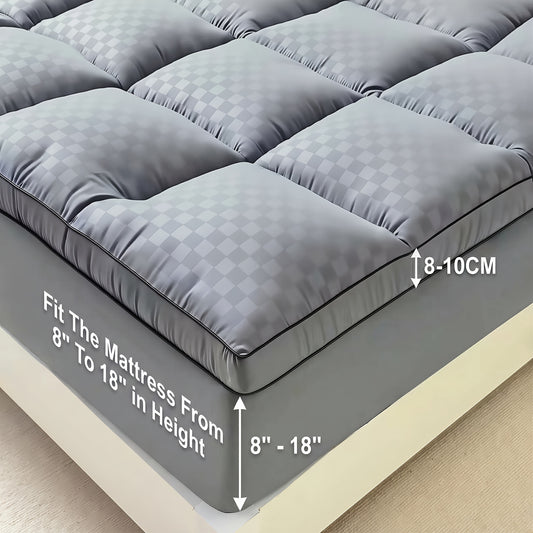 Cool Mattress Protector, Mattress Cover, Quilting Elasticity Stretchable from 8 to 21 Inches Deep Pockets Mattress Pad for Bed, Cool Bedding, The Comfort of The Bedroom, Quilted Design, Closely Fit, Machine-Washable Mattress Protector
