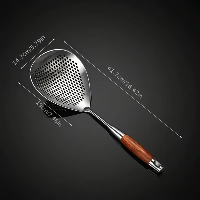 Stainless Steel Large Slotted Spoon for Frying And Hot Pot