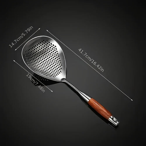 Stainless Steel Large Slotted Spoon for Frying And Hot Pot