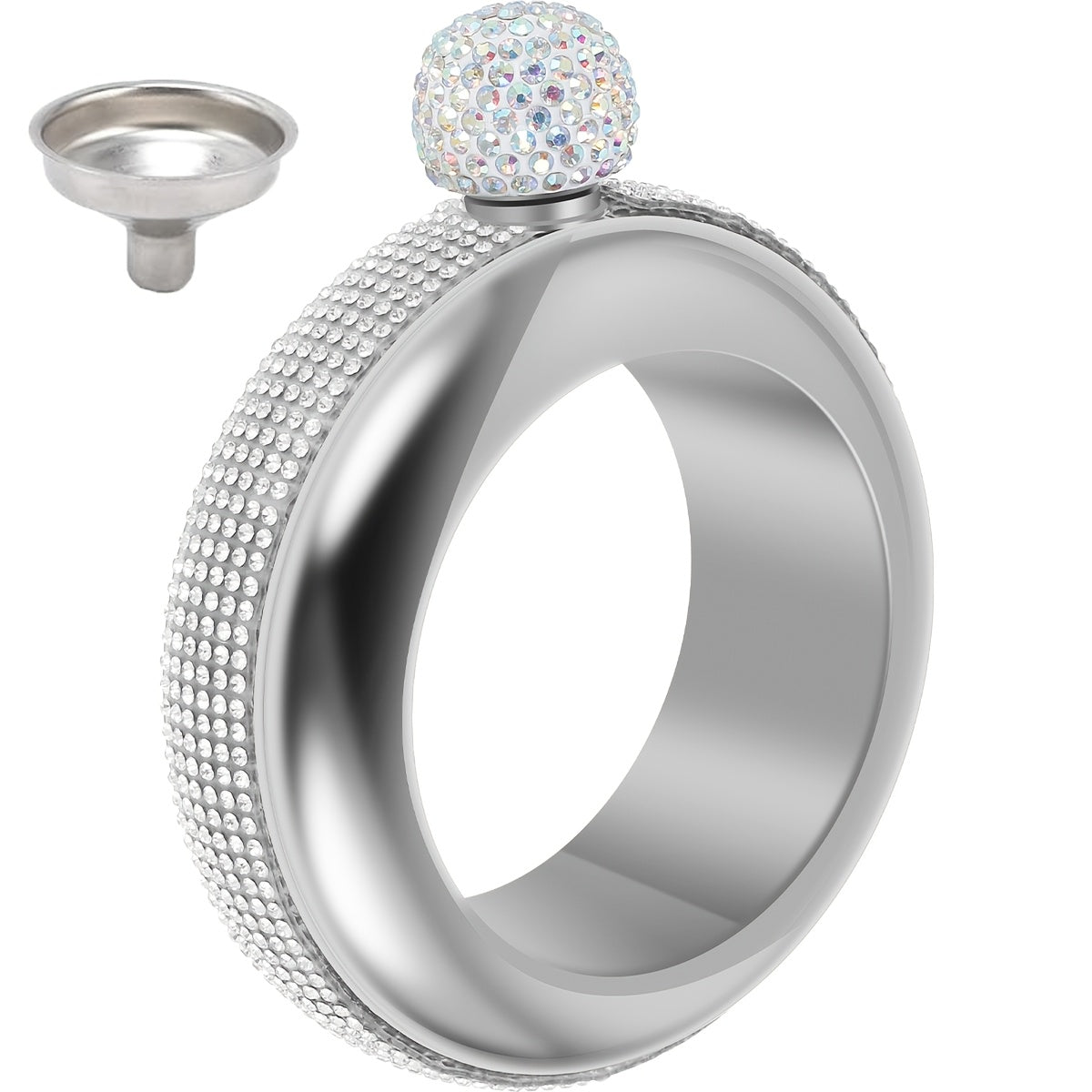 1pc Fashionable Stainless Steel Bangle Flask For Ladies - Discreetly Hides Wine, Cocktails & Spirits - Perfect Party Accessory For Summer Entertaining - Premium Kitchen Must-Have Christmas And Halloween Gifts