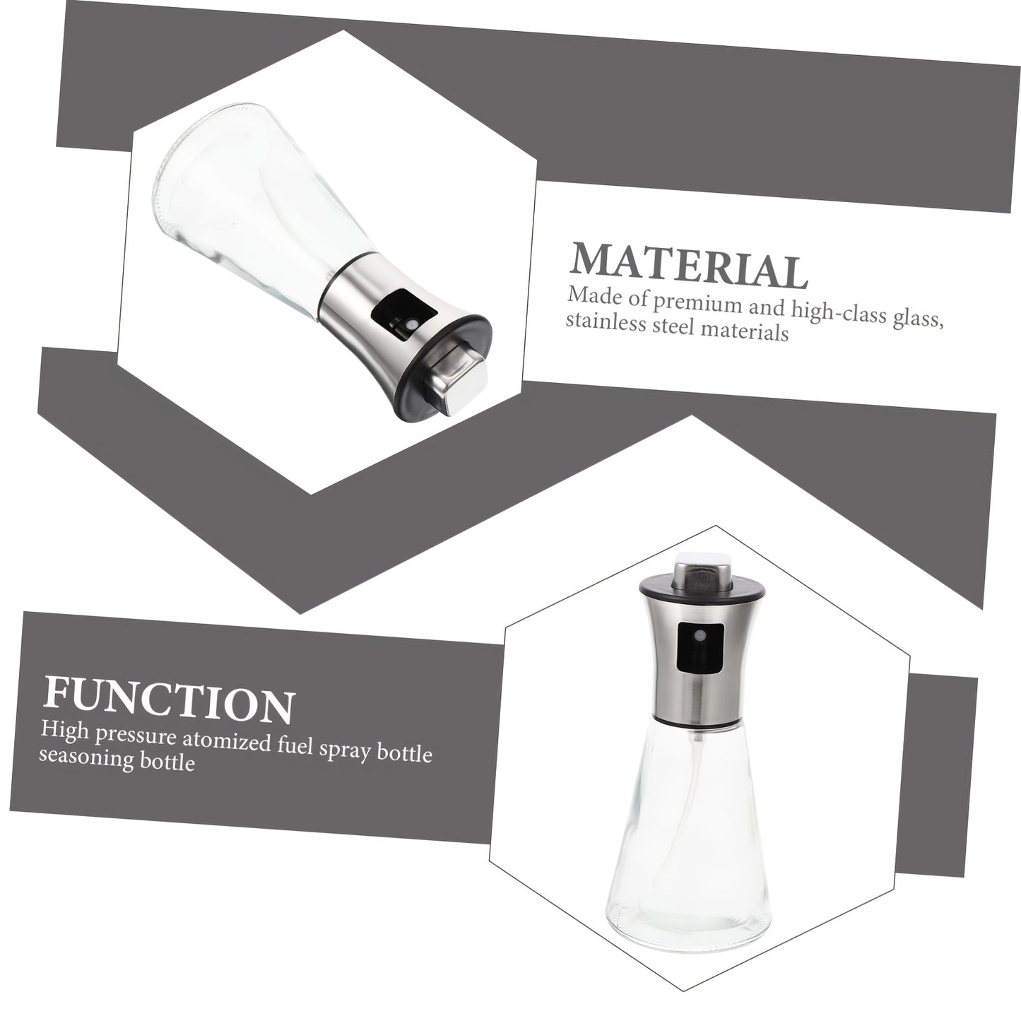 Oil Sprayer For Cooking- Stainless Steel Oil Spray Bottle, Pressurized Spray Glass Oil Spray Pot, Kitchen Olive Oil Cooking, Barbecue Restaurant Oil Spray Bottle, Christmas Essentials