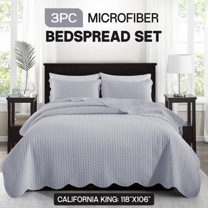 3pcs Bedspread Set Bedspreads with free Pillow Shams - Leaf Pattern Soft & Breathable Bedspread Lightweight Microfiber Bedspread - Modern Style Floral Pattern Coverlet For All Seasons - Christmas Gifts For Family And Friends (1 Bedspread, 1 Or 2 Pillow Sh