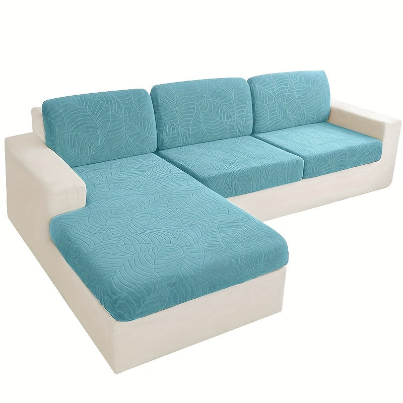 6pcs/Set Sofa Cover, Leaf Jacquard High Elasticity Sofa Cover, Furniture Protective Cover, Concubine-style Sofa Cushion Cover With Elastic Band, Easy To Install, Removable And Easy-to-clean Home Protective Cover, Valentine'S Day Home Decorations