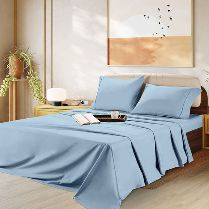 1000 Thread Count Pure Egyptian Cotton Sheet Set - Elasticized Deep Pocket All Around, Incredibly Soft and 16 inch Pocket Depth
