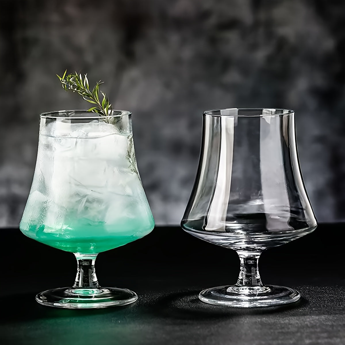 Roostertail Glasses Set Of 4, 16oz Short Stem Wine Glass for Spirits, Vodka, Scotch, Brandy, Roostertails for Easter Sunday