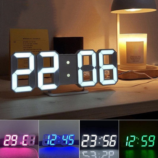 1pc 3D LED Digital Clock, Bedroom LED Clock For Home Decor