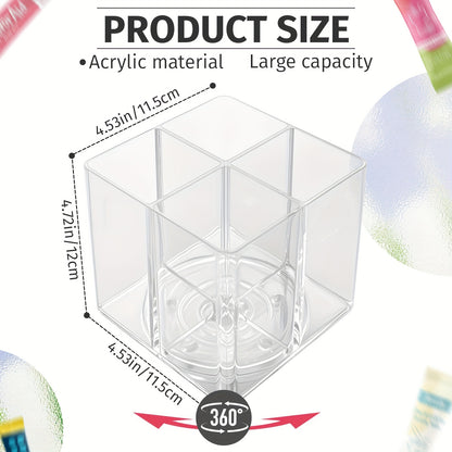 Square Rotating Storage Rack for Powdered Beverage Mixes/ Water Flavored Pouches/ Beverage Mixing Accessories Organizer