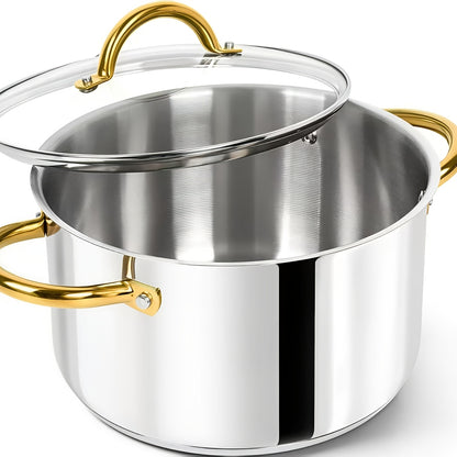 [Non-stick Cookware Set] Stainless Steel Cookware Set, 13/11/1pc Non-stick Cookware Set, Non-toxic, Dishwasher And Oven Safe, Suitable for Frying, Boiling, And Stir-frying, Ideal for Kitchens And The Catering Industry -Kitchen Cookware Set