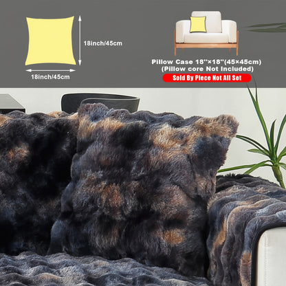 Faux Sofa Cover, Modern Gradual Change Lamb, Thick Fluff, Pet Friendly, Polyester Fiber, Machine Washable, No Printing, Dye Printing, 450-500g Fabric, Suitable for Single, Double, Triple and Combination Sofas