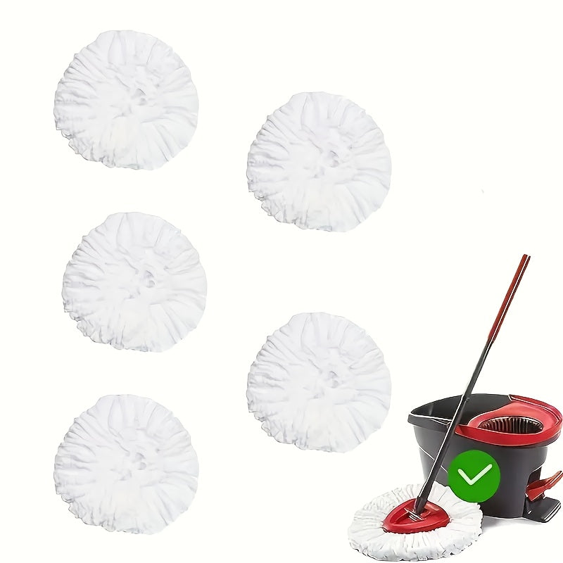 2/5/10/20-pack Microfiber Rotary Mop Replacement Heads - 360-degree Cleaning Triangular Mop Heads, Suitable for Rotary Mop Systems, Enhancing Floor Cleaning Efficiency