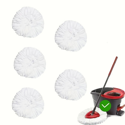 2/5/10/20-pack Microfiber Rotary Mop Replacement Heads - 360-degree Cleaning Triangular Mop Heads, Suitable for Rotary Mop Systems, Enhancing Floor Cleaning Efficiency