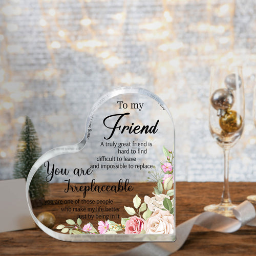 1pc, Friends Gifts For Women Friendship Bestie Gifts For Woman Best Sunflower Flower Gift Unbiological Sister Gift Christmas Birthday Gift Thank You Gift For Women Acrylic Friendship Halloween&Christmas for Christmas,Newyear,Valentine,Party Events