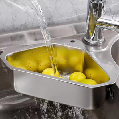 1pc 304 Stainless Steel Sink Drain Basket Triangular Sink Kitchen Sink Wash Basin Leftovers Filter Holder
