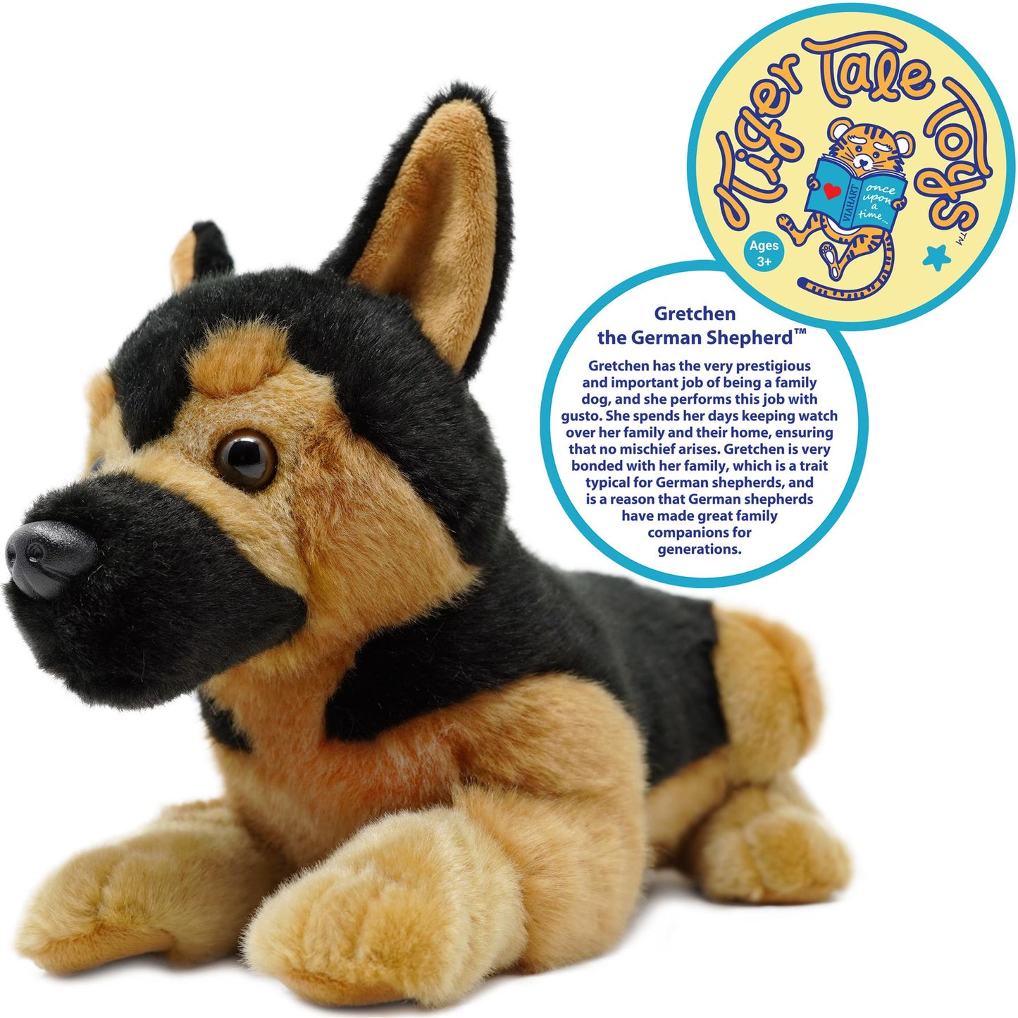 Gretchen The German Shepherd - 15 Inch Stuffed Animal Plush - By Viahart