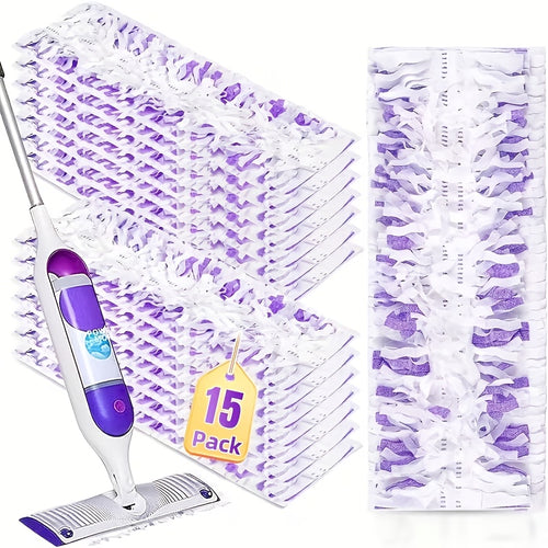 Mop Pads Refills Compatible with Swiffer PowerMop Dry and Wet Use Disposable Multi-Surface Floor Cleaning Pads for Hardwood Tile Laminate No Mop Included 15 Count or 50 Count Bulk Value Pack