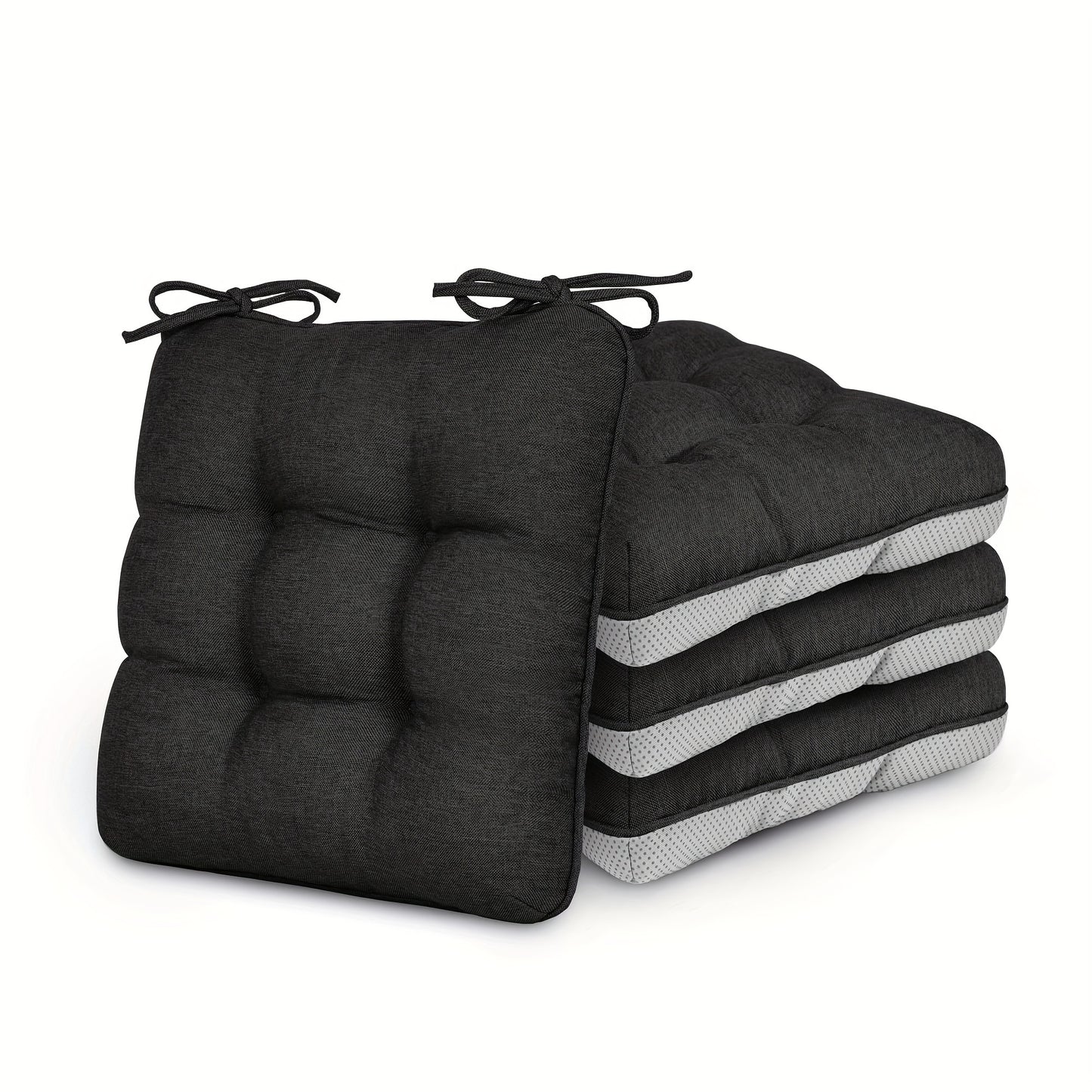 New Year 4/8pcs Memory Foam Chair Cushions, M L Size Available, Outdoor/Indoor Chair Pads for Dining Chairs 4/8 Pack, Seat Cushions for Kitchen, Dining Room, Office, Patio Chair